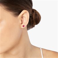 Mono orecchino Dodo Donna 100% Amore in Oro rosa Rubino sintetico 0.60 Ct DHC3000_HEART_SR09R - DHC3000_HEART_SR09R